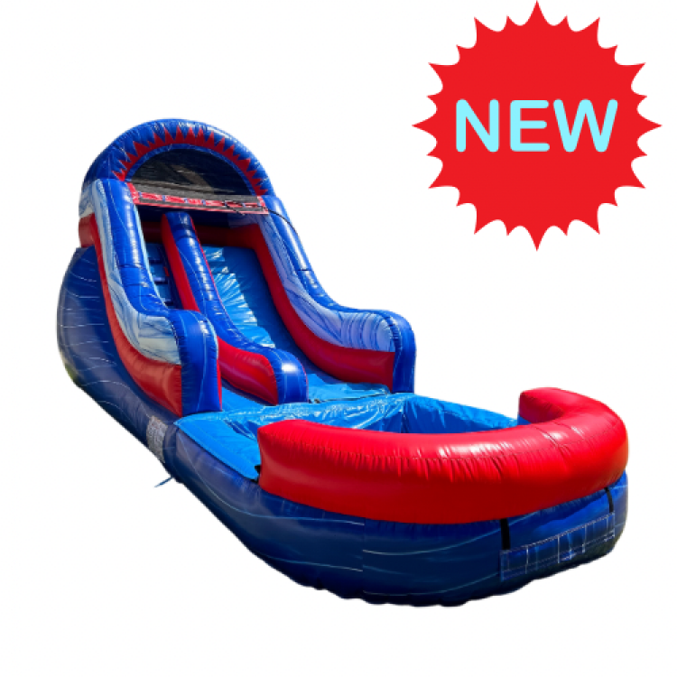 Blue/Red Single Lane Waterslide